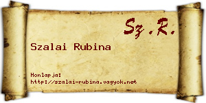 Szalai Rubina névjegykártya