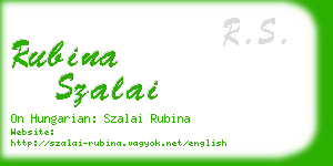 rubina szalai business card